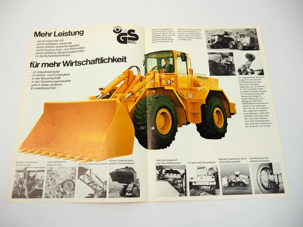 Prospekt Kaelble Gmeinder SL18-C Schaufellader 1980
