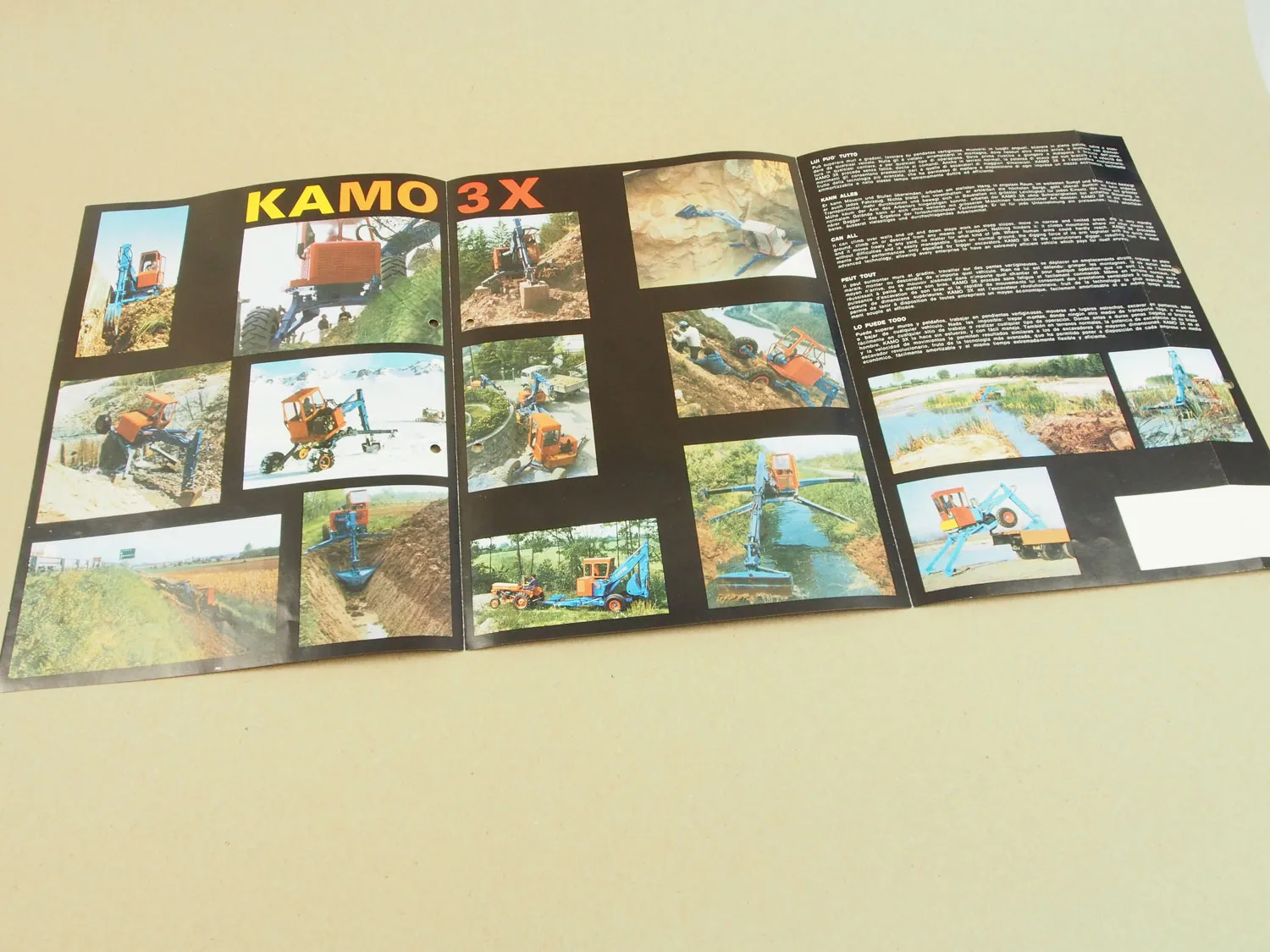 Prospekt KAMO 3X Schreitbagger mit 35 PS Escavatore a piedi Walking excavator