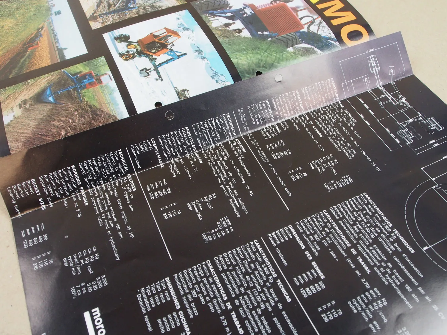 Prospekt KAMO 3X Schreitbagger mit 35 PS Escavatore a piedi Walking excavator