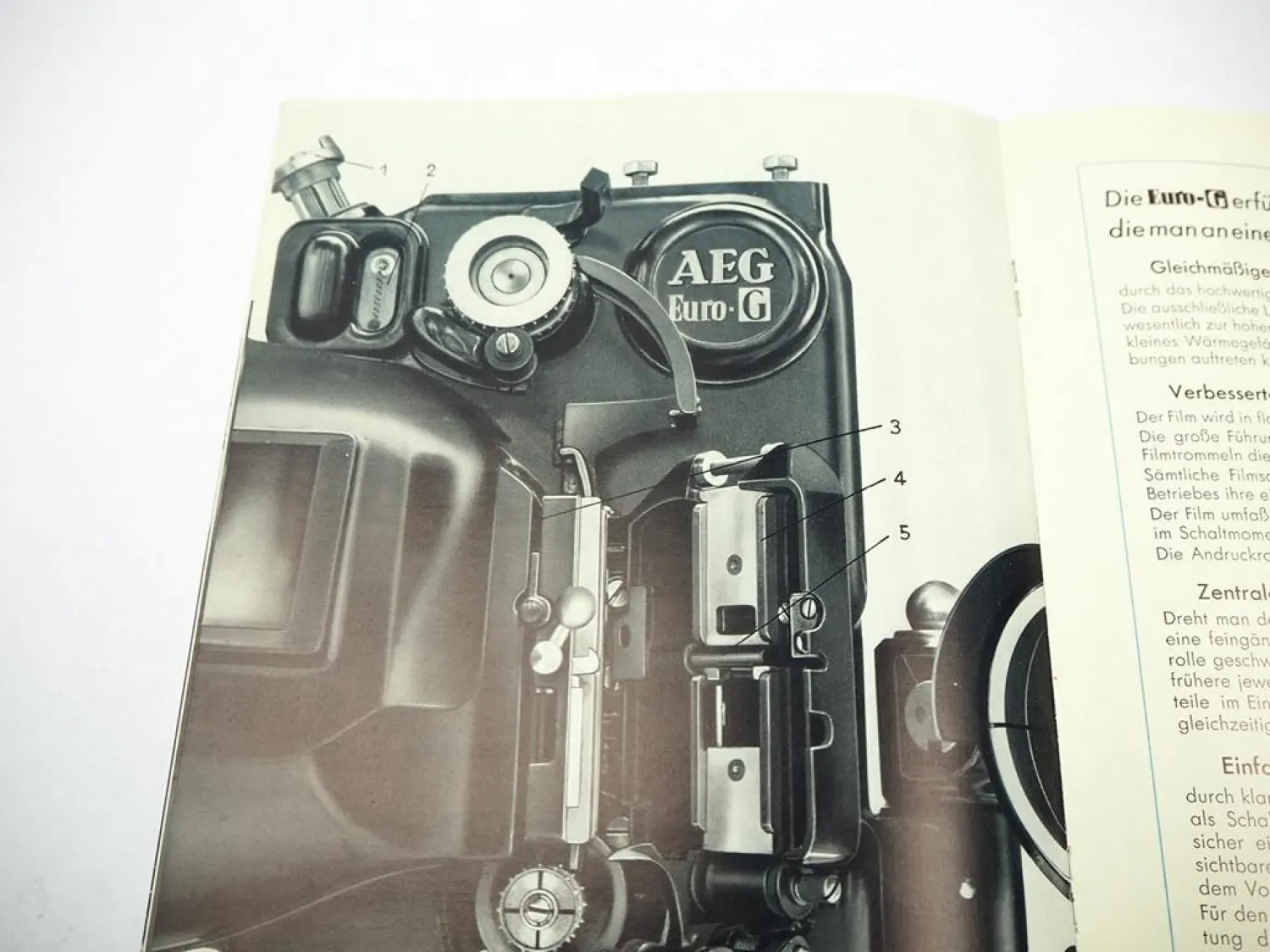 Prospekt Klangfilm Euro-G AEG Kinomaschine Film Theater Apparat 1930er Jahre