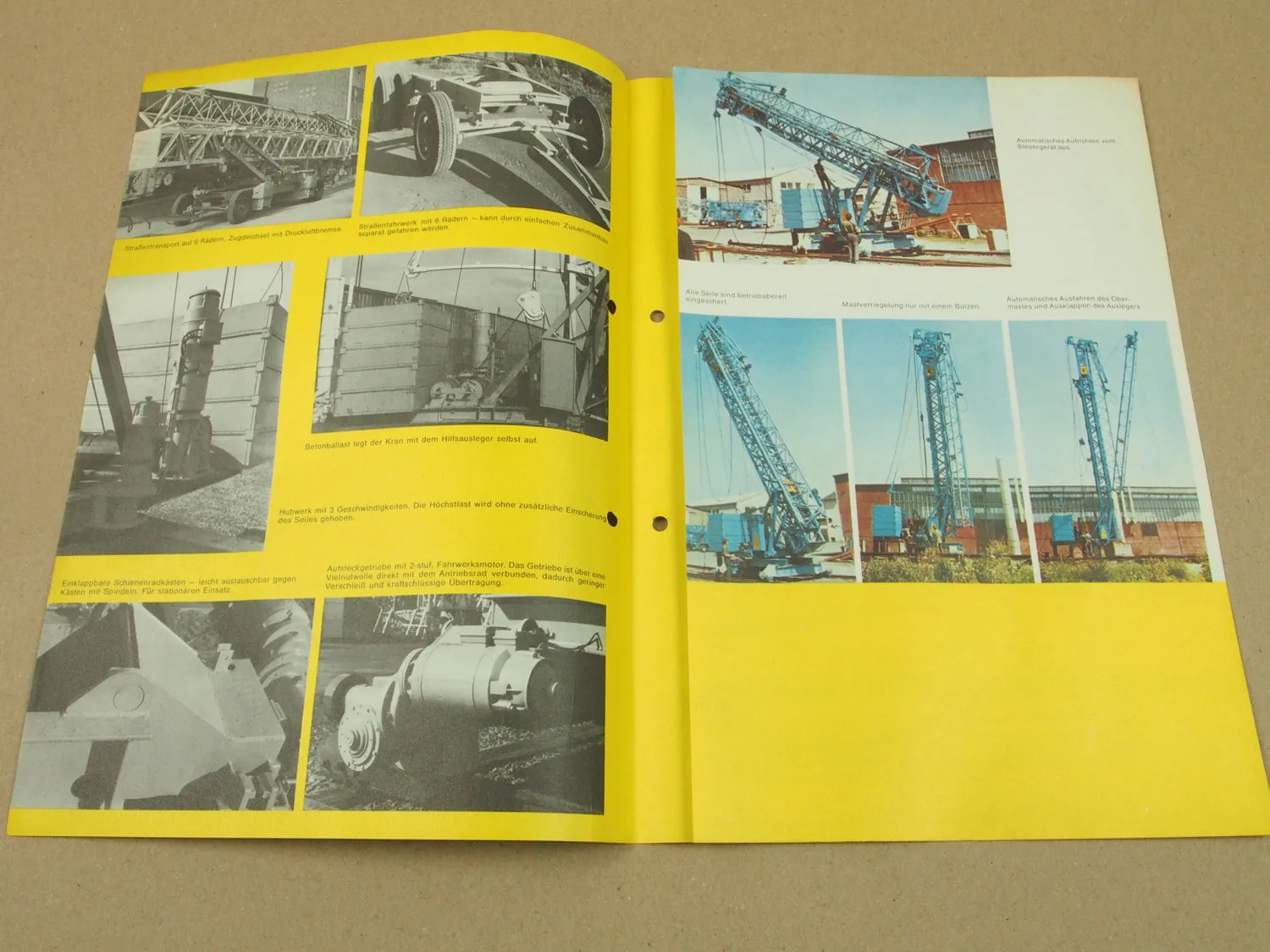 Prospekt König Kran K37 Schnellmontagekran + Rechnungen und Belegen 70er Jahre