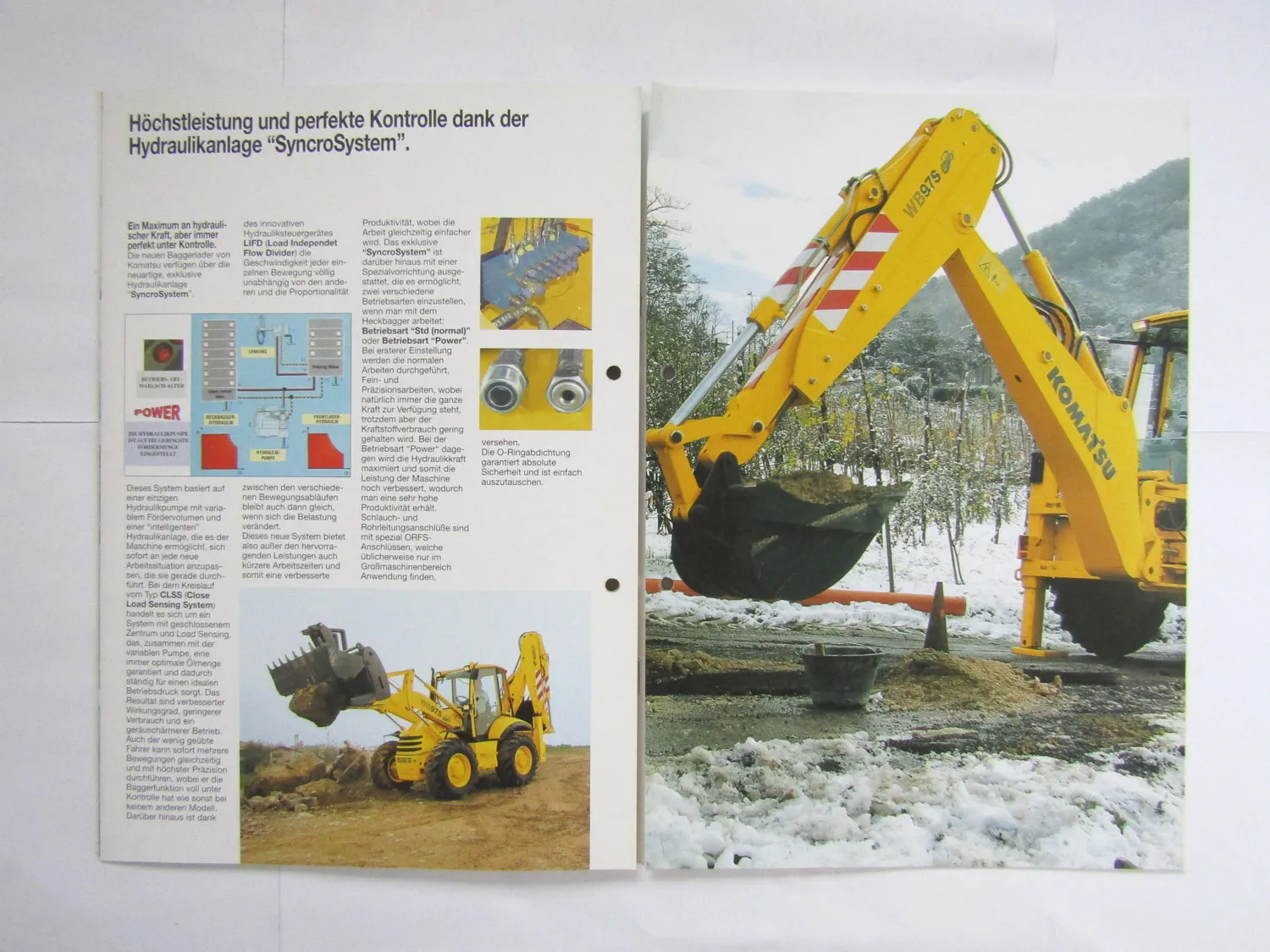 Prospekt Komatsu WB97S-2 Baggerlader Februar 2000