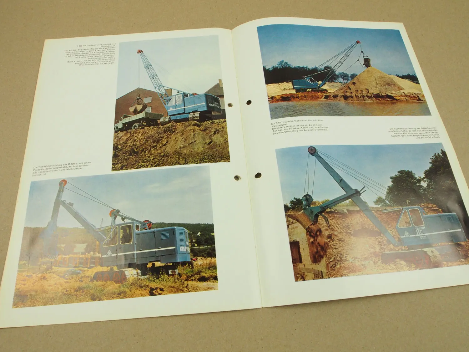 Prospekt Krupp Dolberg D600 Universalraupenbagger von 1964