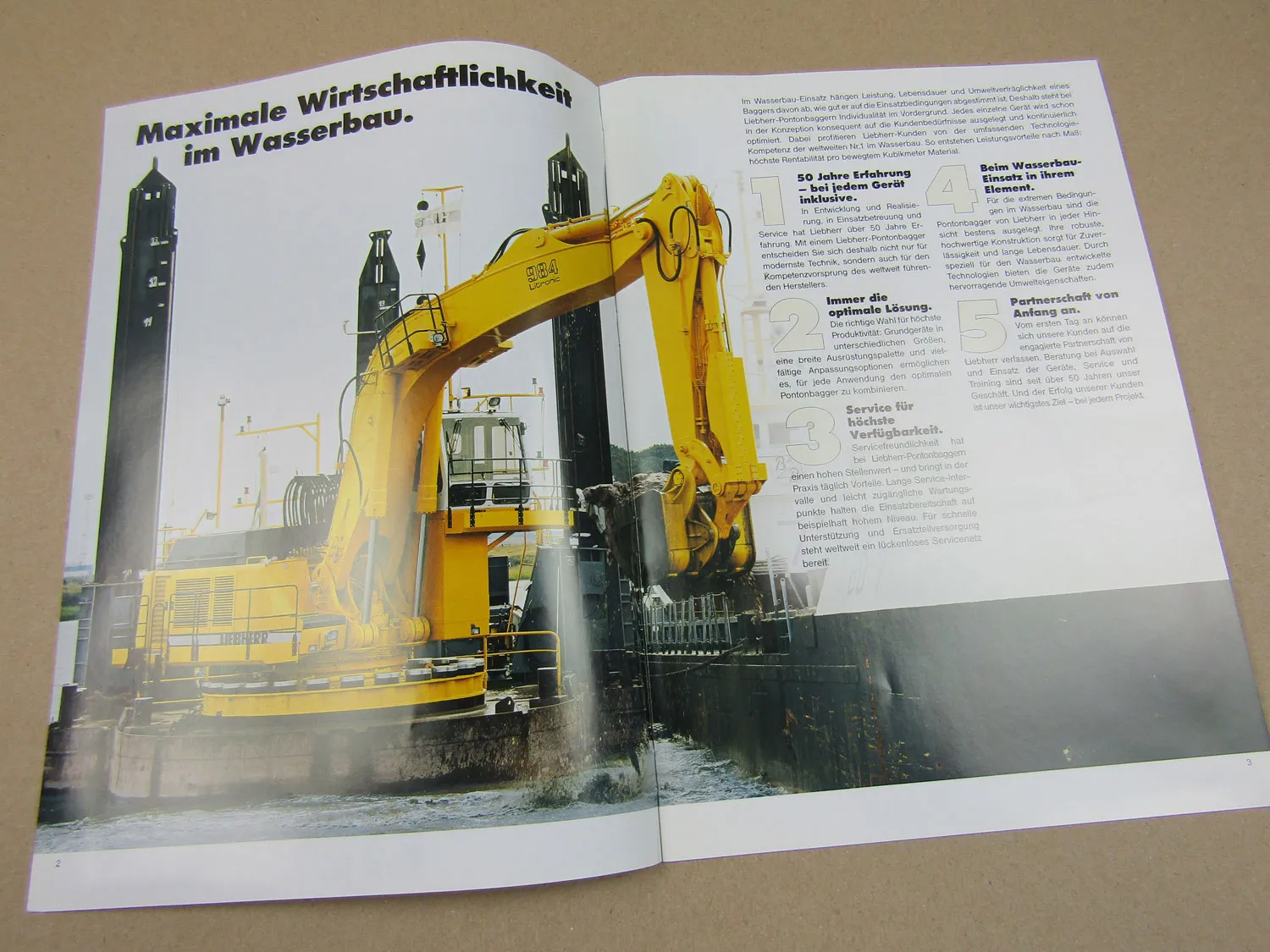 Prospekt Liebherr 984 995 974 964 994 Litronic Technologie für Wasserbau 2005