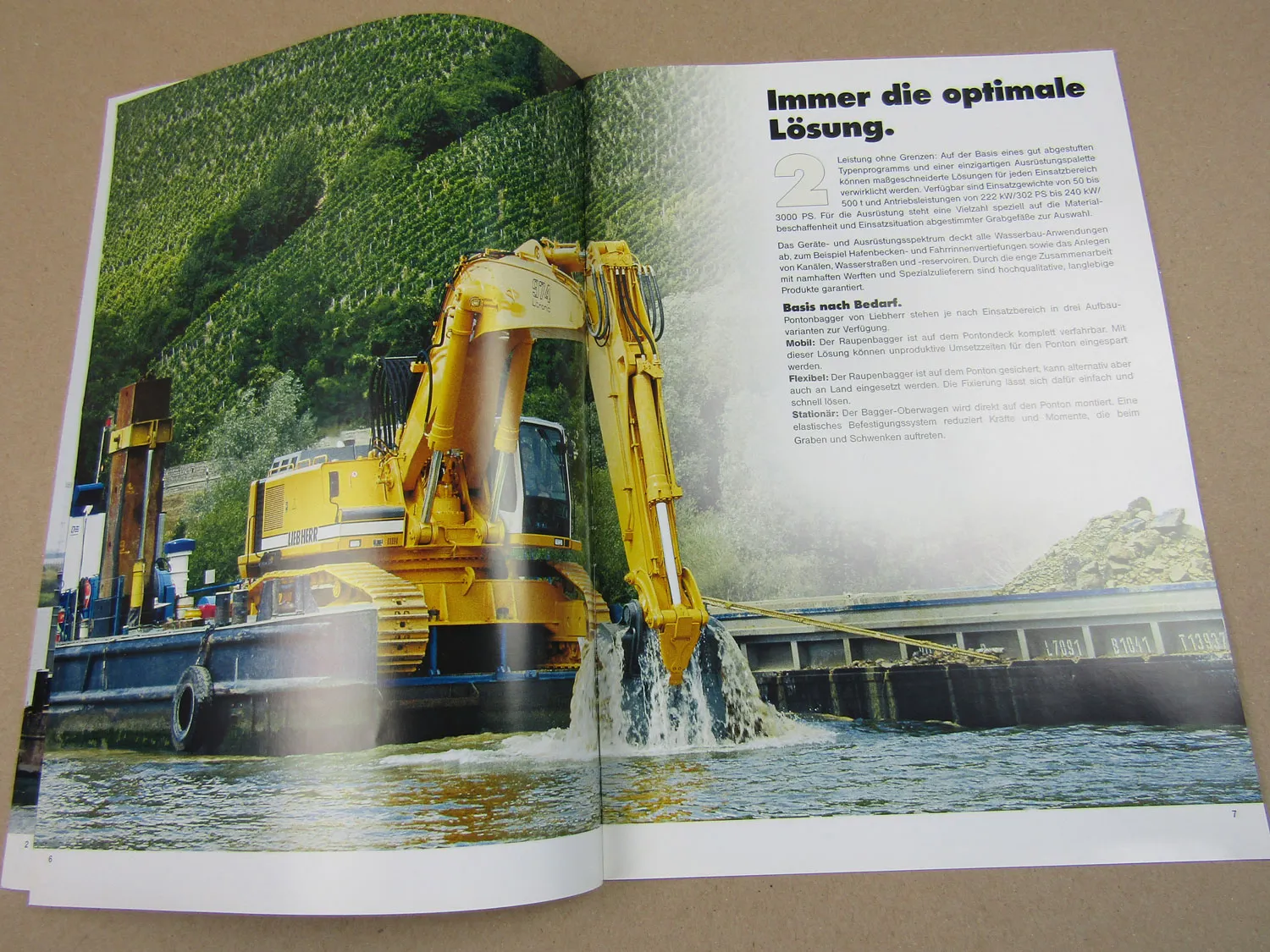 Prospekt Liebherr 984 995 974 964 994 Litronic Technologie für Wasserbau 2005