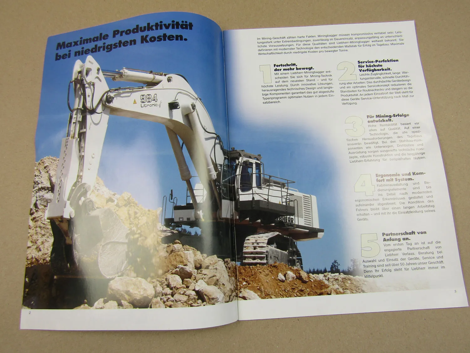 Prospekt Liebherr 984C 994 B 996 995 Mining-Bagger 2005
