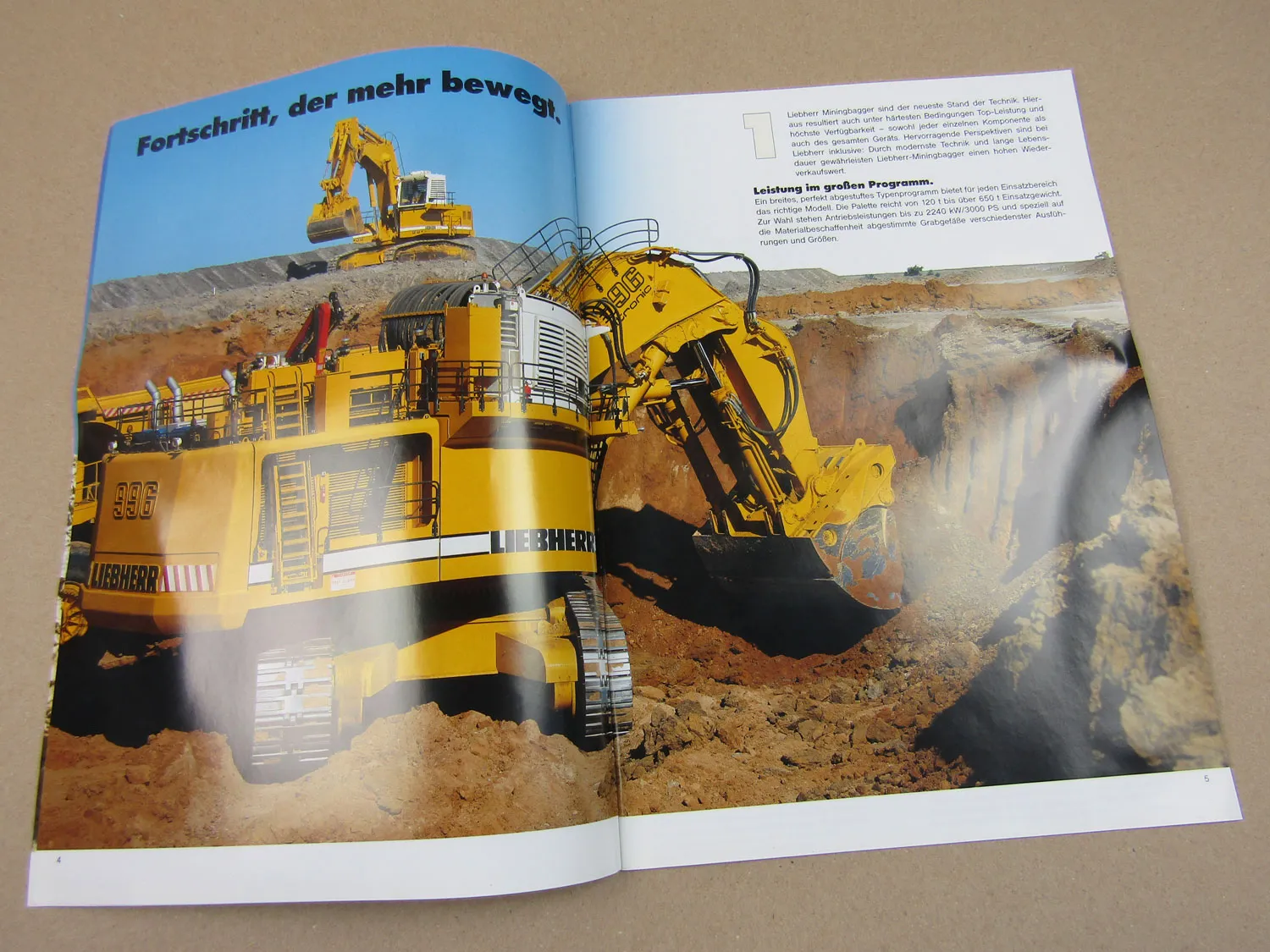 Prospekt Liebherr 984C 994 B 996 995 Mining-Bagger 2005