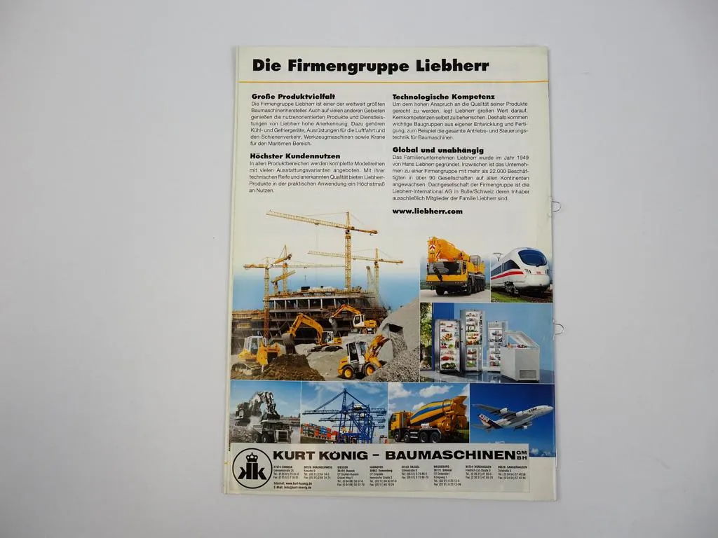 Prospekt Liebherr A309 A311 Litronic Mobilbagger Techn. Beschreibung 2005 Label