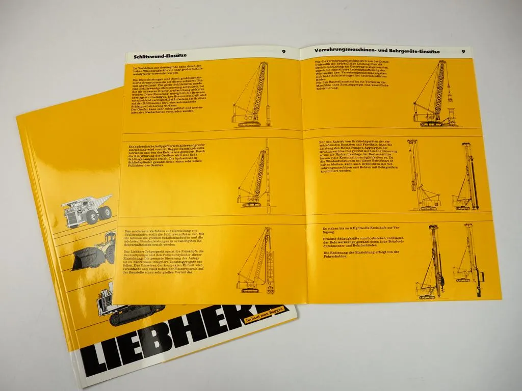 Prospekt Liebherr HS Modelle Seilbagger 1988