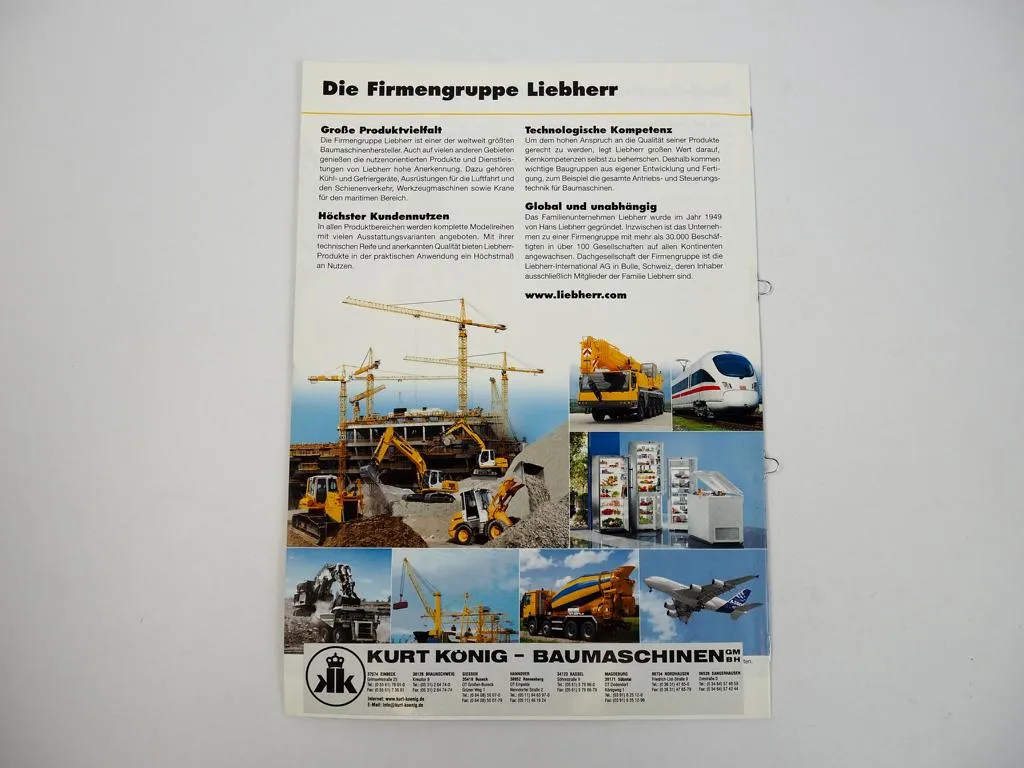 Prospekt Liebherr Hydraulikbagger Schrottumschlag 2008 Label