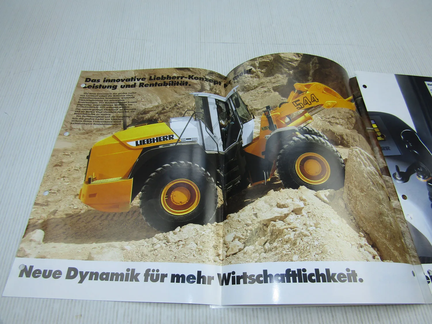 Prospekt Liebherr L 544 574 Radlader technische Beschreibung 1998