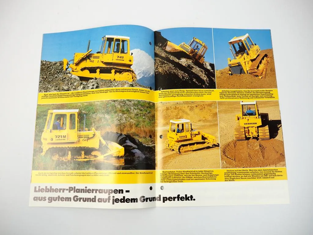 Prospekt Liebherr PR 721 731 741 Serie B Planierraupen 1980