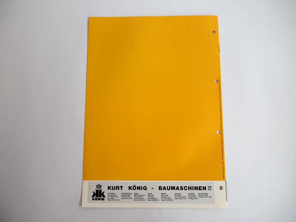 Prospekt Liebherr R310 Hydraulikbagger Technische Beschreibung 1992 Label