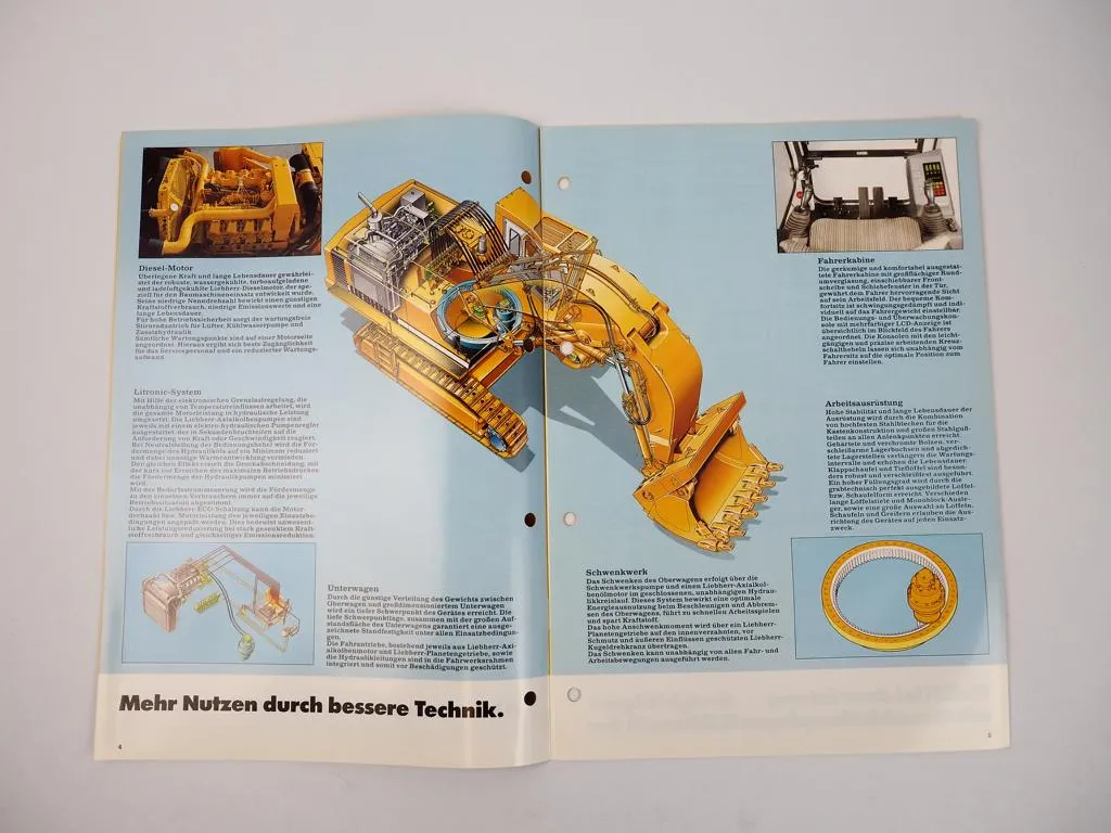 Prospekt Liebherr R974B Litronic Hydraulikbagger Techn. Beschreibung 06/96 Label