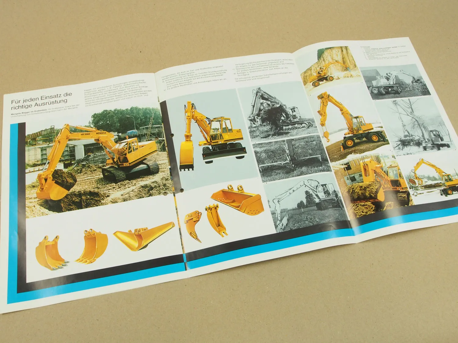 Prospekt Mengele HR HM 1013 1024 LC 1030 1035 Mobil- und RaupenBagger 1978