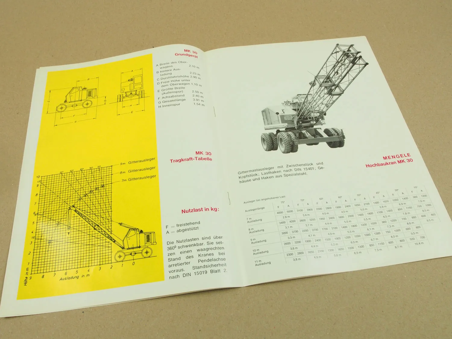 Prospekt Mengele MK30 Mobilkran 1970