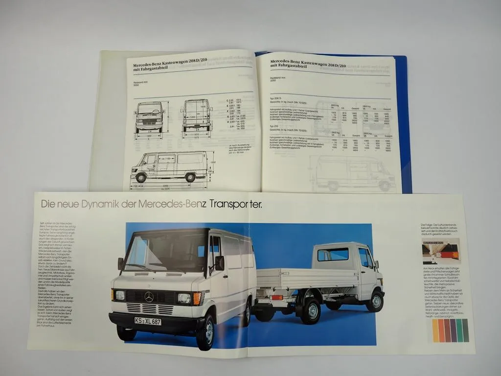 Prospekt Mercedes Benz 208D Transporter 1988 + Angebot