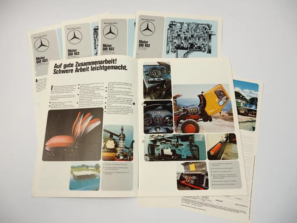 Prospekt Mercedes Benz 2626 2632 K AK Baustellenfahrzeuge 1975