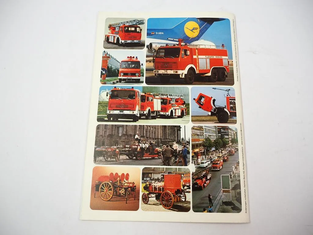 Prospekt Mercedes Benz Feuerwehrfahrzeuge Gesamtprogramm 1981