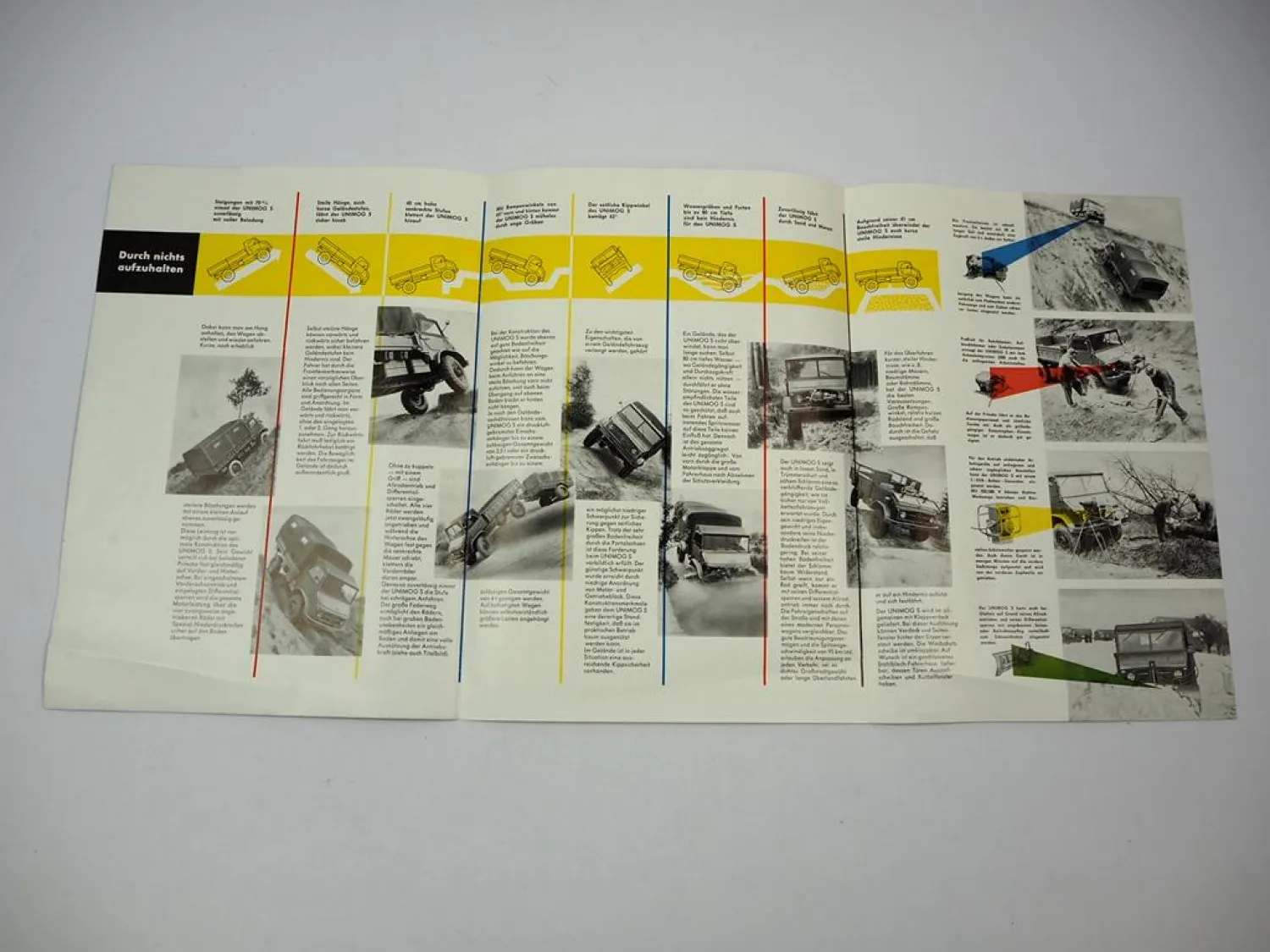 Prospekt Mercedes Benz Unimog S 404 mit technischen Daten 1958