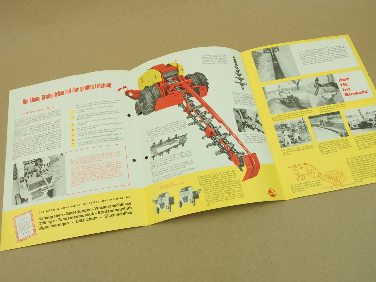 Prospekt New Holstein Wisconsin USA ARPS Grabenteufel HL