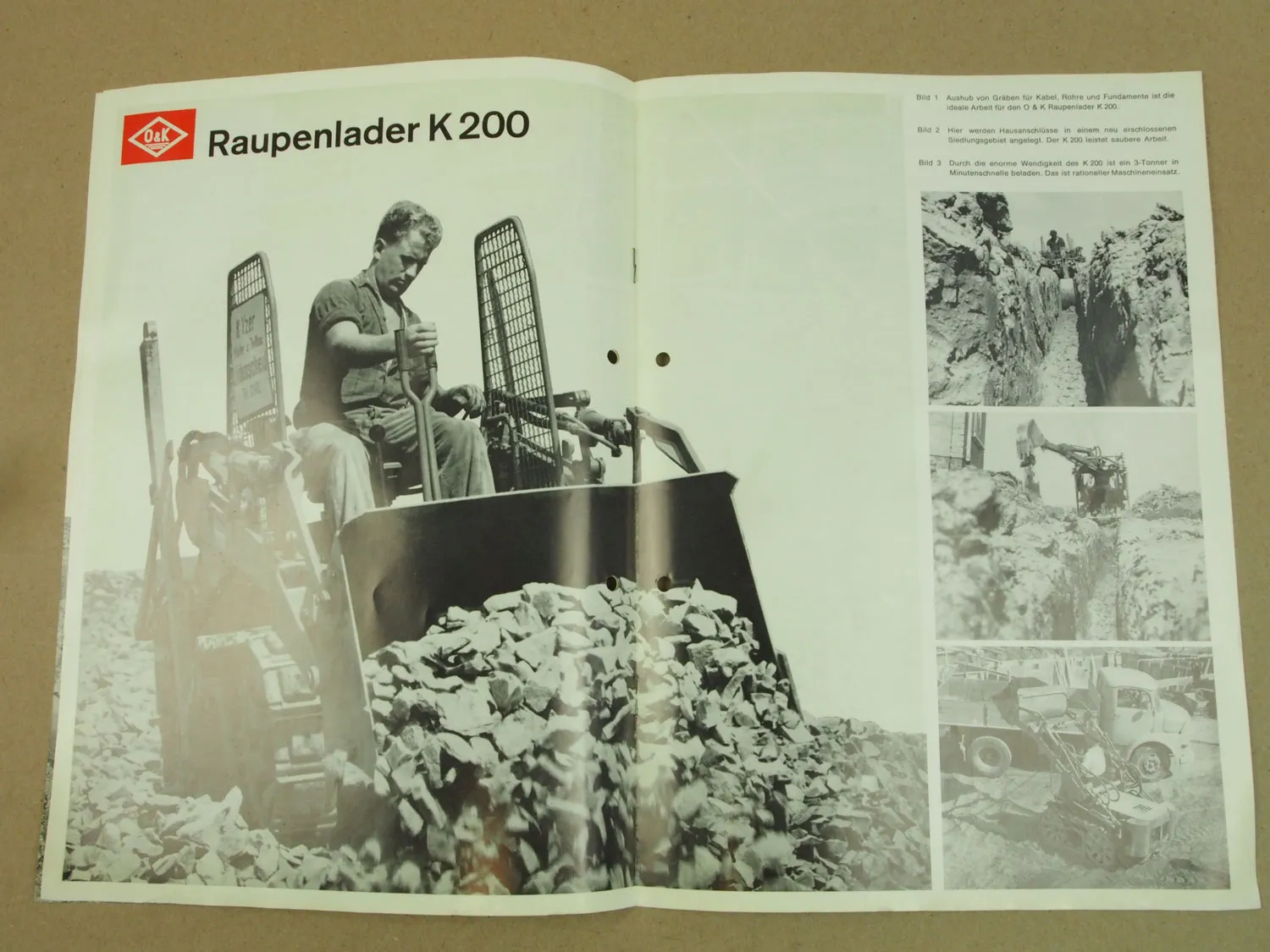 Prospekt O&K K200 Raupenlader 1969