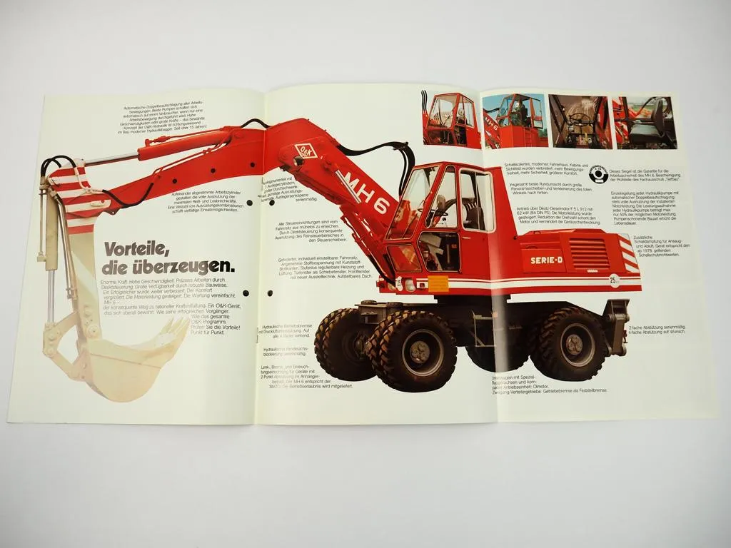 Prospekt O&K MH6 Hydraulikbagger 1978