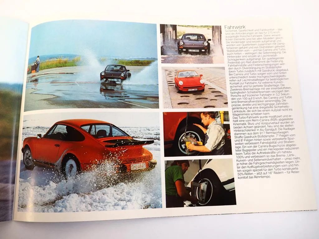 Prospekt Porsche 911 G-Modelle ab 1977 mit 2.7 bis 3.0L und 165 bis 260 PS
