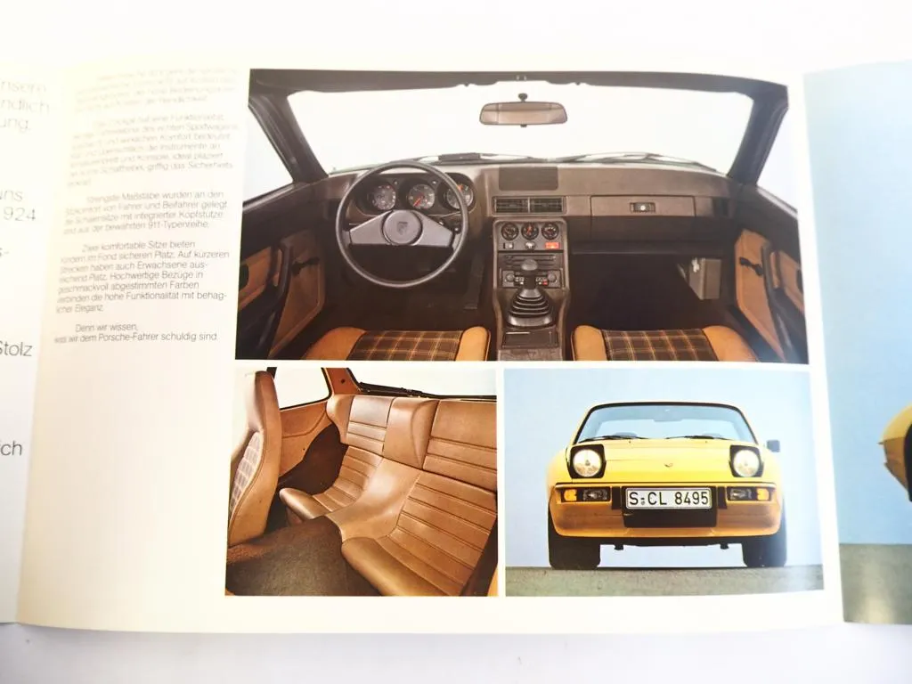 Prospekt Porsche 924 mit 2.0L 125 PS von ca. 1976