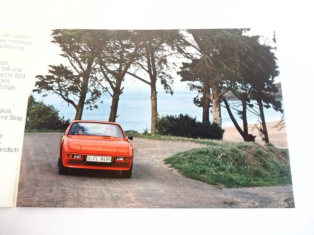 Prospekt Porsche 924 mit 2.0L 125 PS von ca. 1976