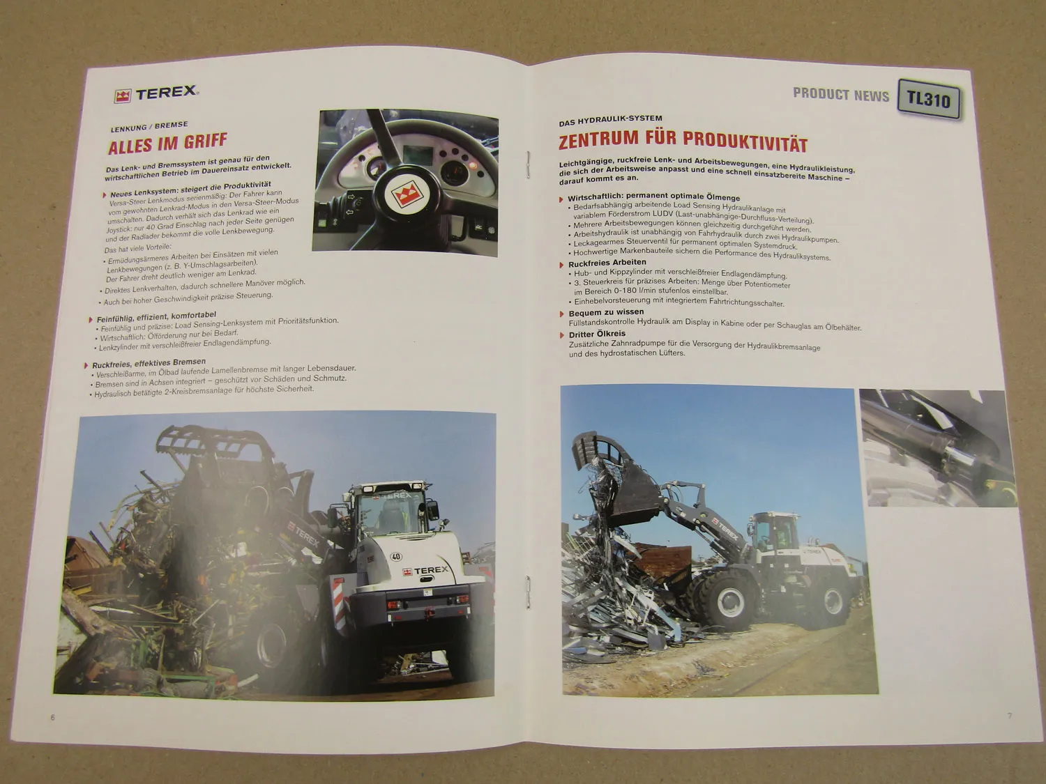Prospekt Product News Terex TL310 Radlader mit Cummins Motor 9/2010