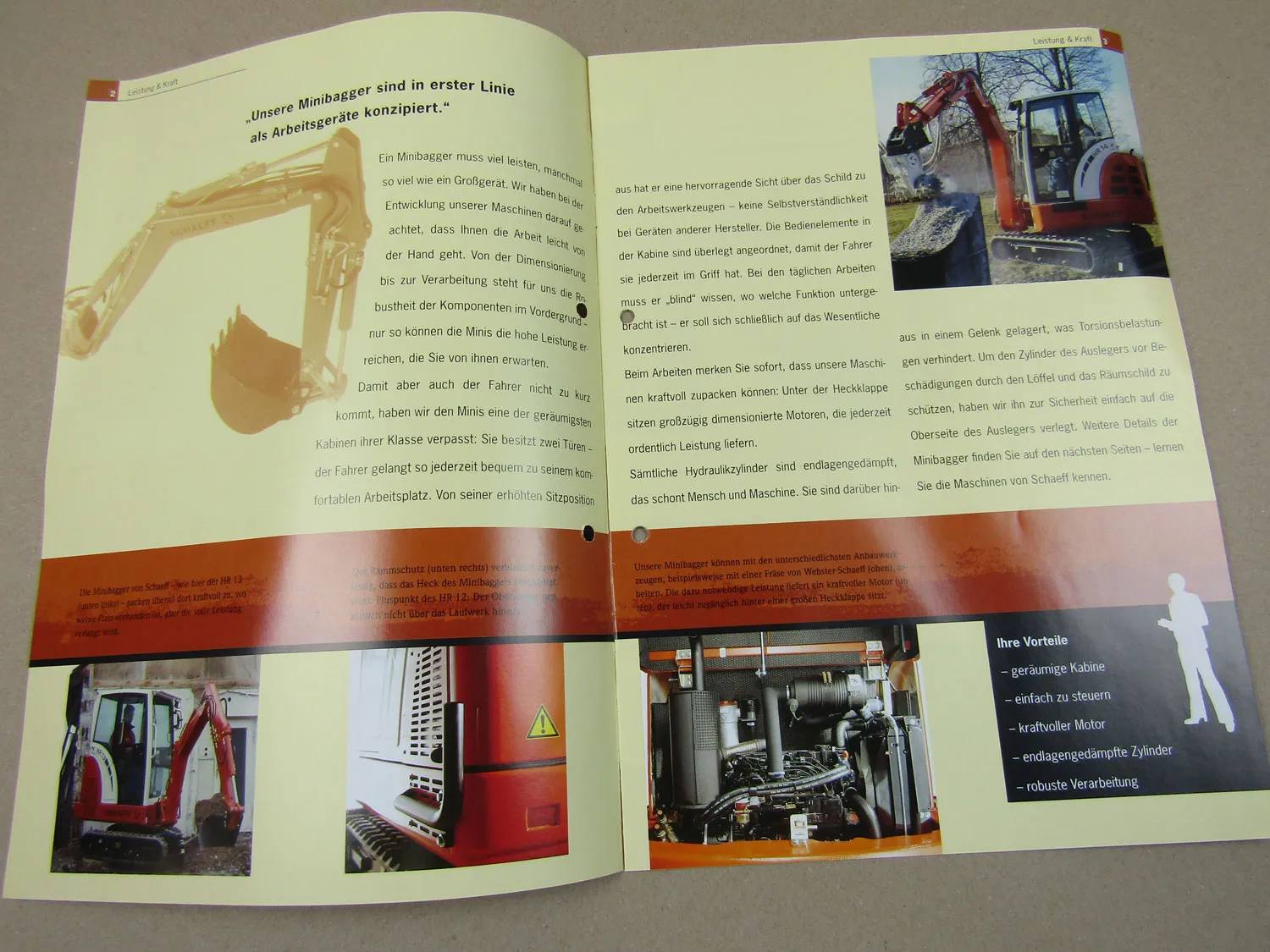 Prospekt Schaeff Minibagger HR 11 12 13 14 16 18 ca 90er Jahre