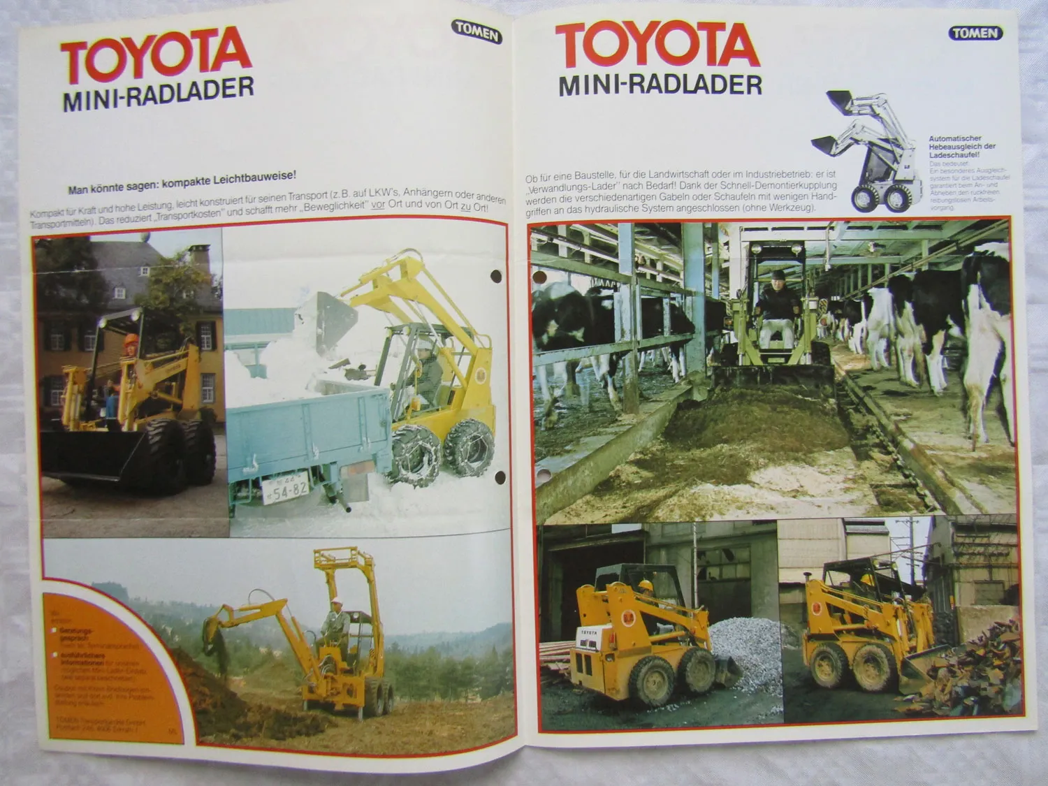 Prospekt Toyota SDK6 Diesel Mini-Radlader Preisangebot Information 1981