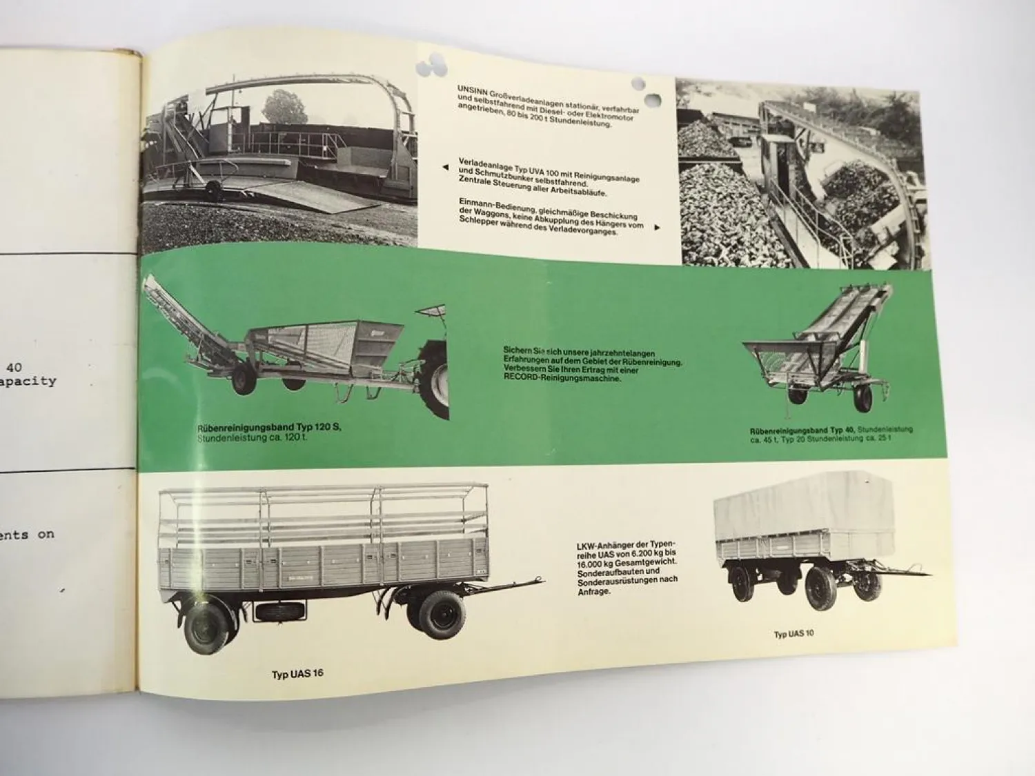 Prospekt Unsinn Landmaschinenfabrik Aichach Produktprogramm 1950er Jahre