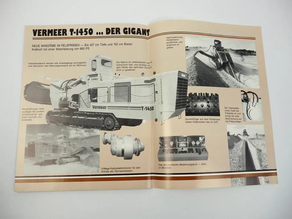Prospekt Vermeer T1450 Grabenfräse Steinbrück 1987