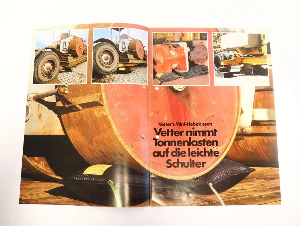 Prospekt Vetter M7 bis M40 Hebekissen für Bergung und Transport 1978