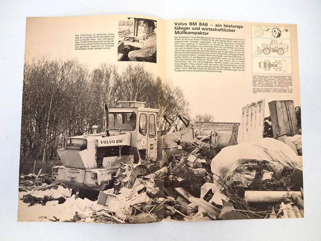 Prospekt Volvo BM 846 Müllkompaktor 1977