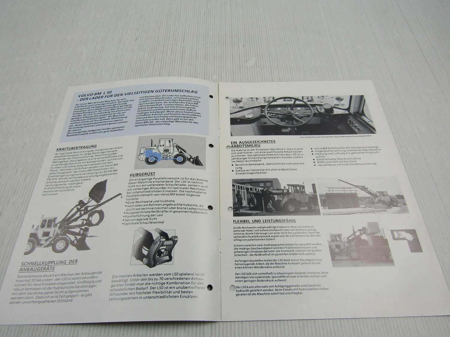 Prospekt Volvo BM L50 Lader 84 PS ca 1985