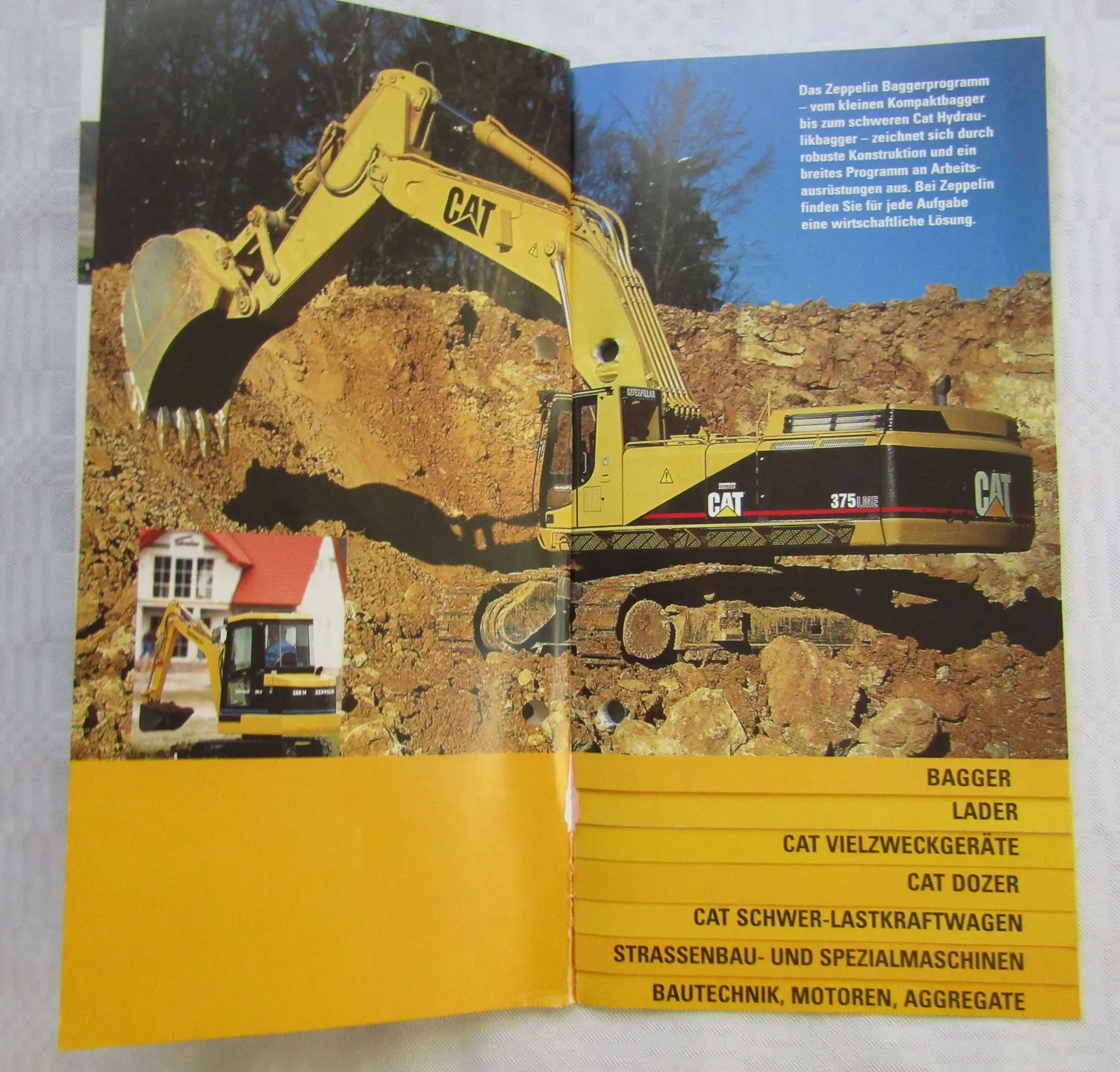 Prospekt Zeppelin Cat Programm Baumaschinen Stand Juni 1997