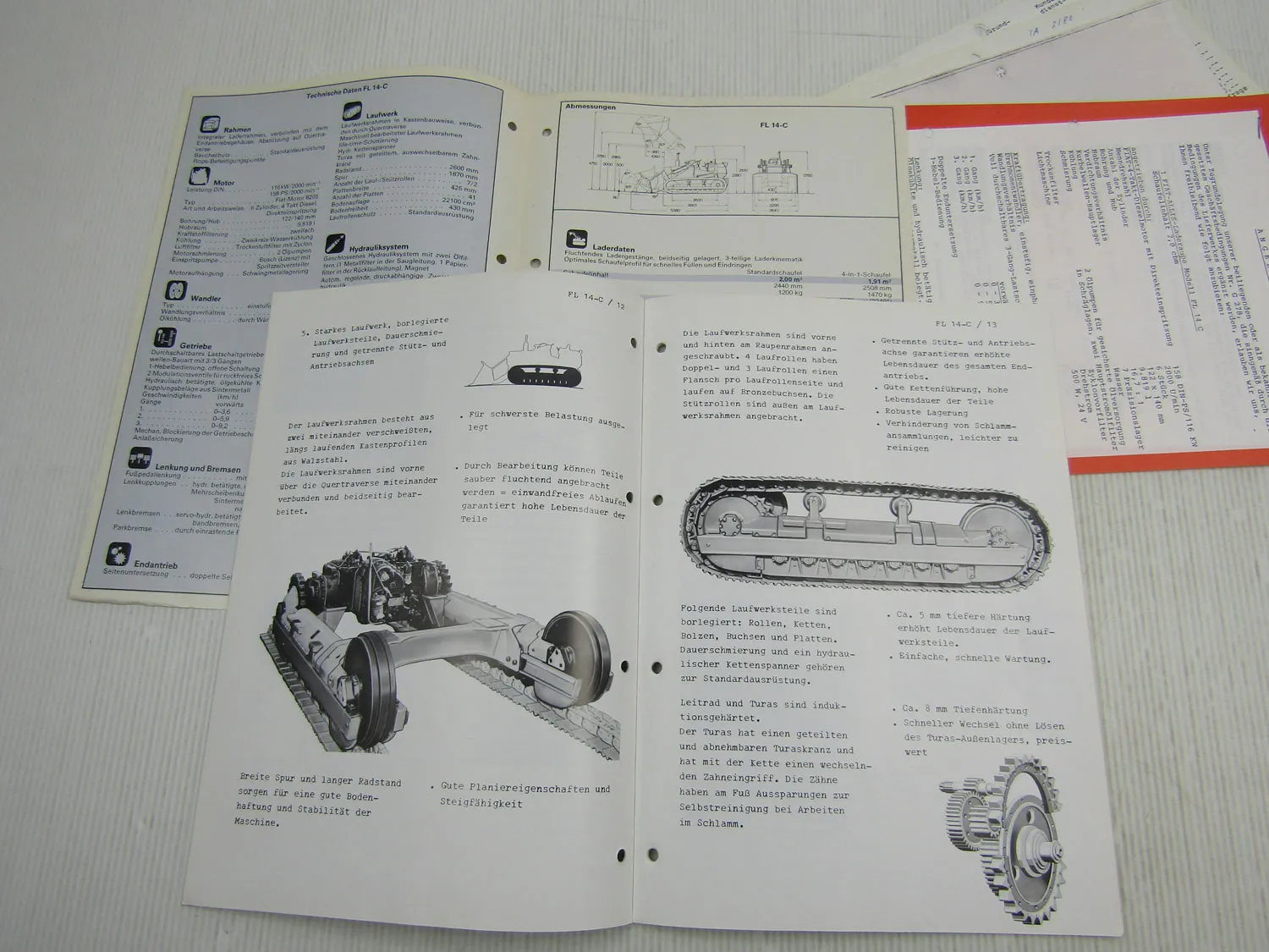 Prospekte Fiat Allis FL14-C Prospekt Verkaufsargumente Angebot Preise