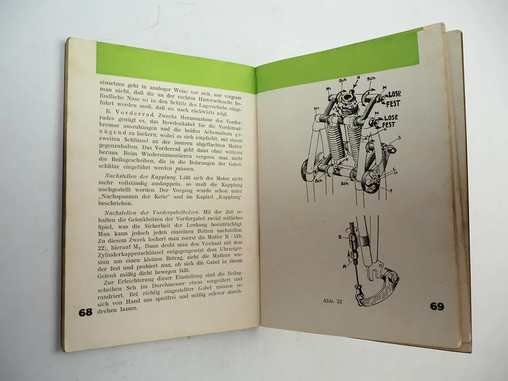 Puch 250 L SL Motorrad Betriebsanleitung Bedienung Wartung 1936