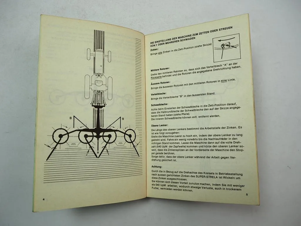 PZ Zweegers Super Strela DS5000 Schwader Betriebsanleitung Ersatzteilliste