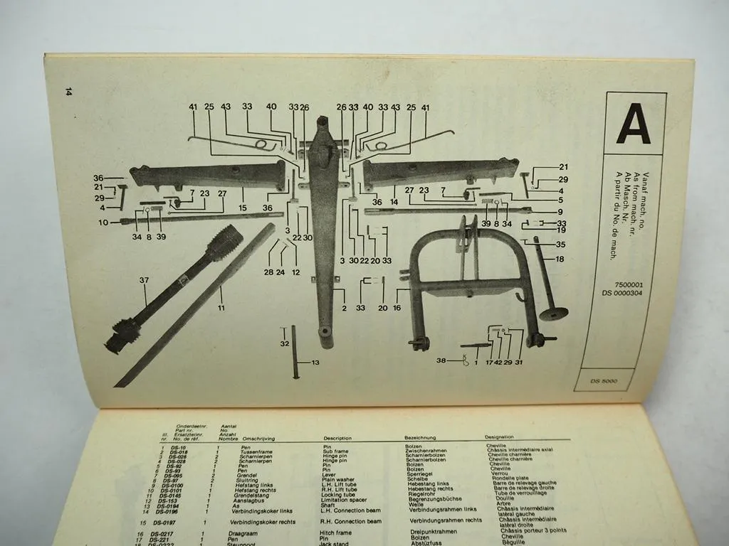 PZ Zweegers Super Strela DS5000 Schwader Betriebsanleitung Ersatzteilliste
