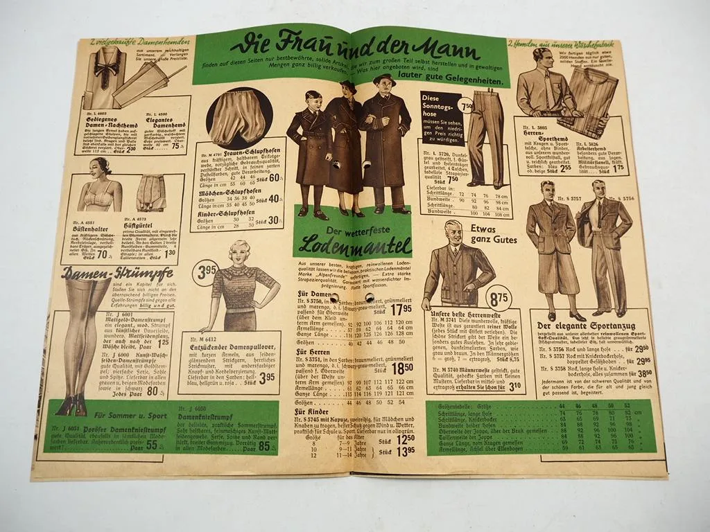 Quelle Versandhaus Fürth Prospekt Eine Probesendung ohne Risiko 1940er Jahre