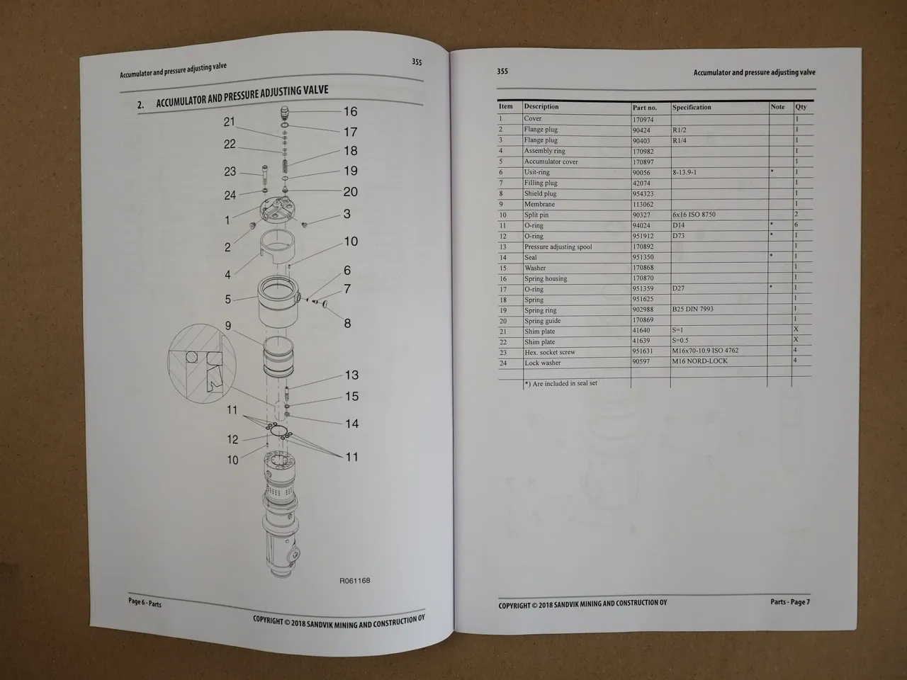 Ramb Rammer 355 Hydraulikhammer Bedienungsanleitung Ersatzteilliste ca. 2014