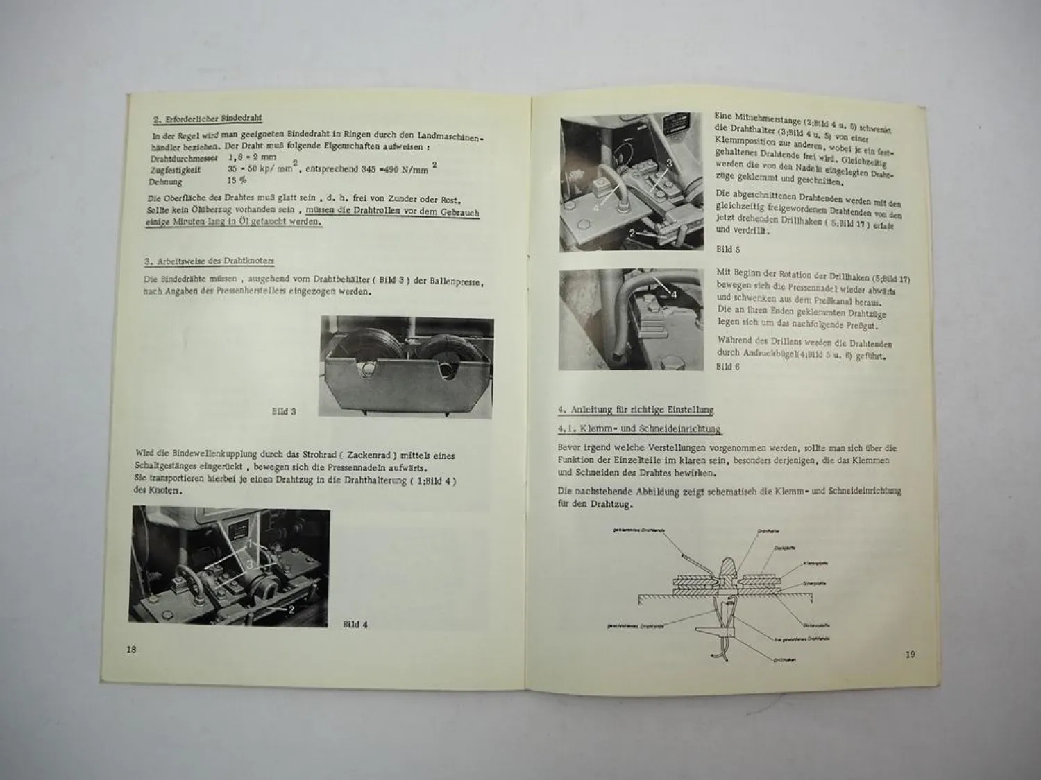 Rasspe RS 7300 7365 Drahtknoter Betriebsanleitung Ersatzteilliste 1975