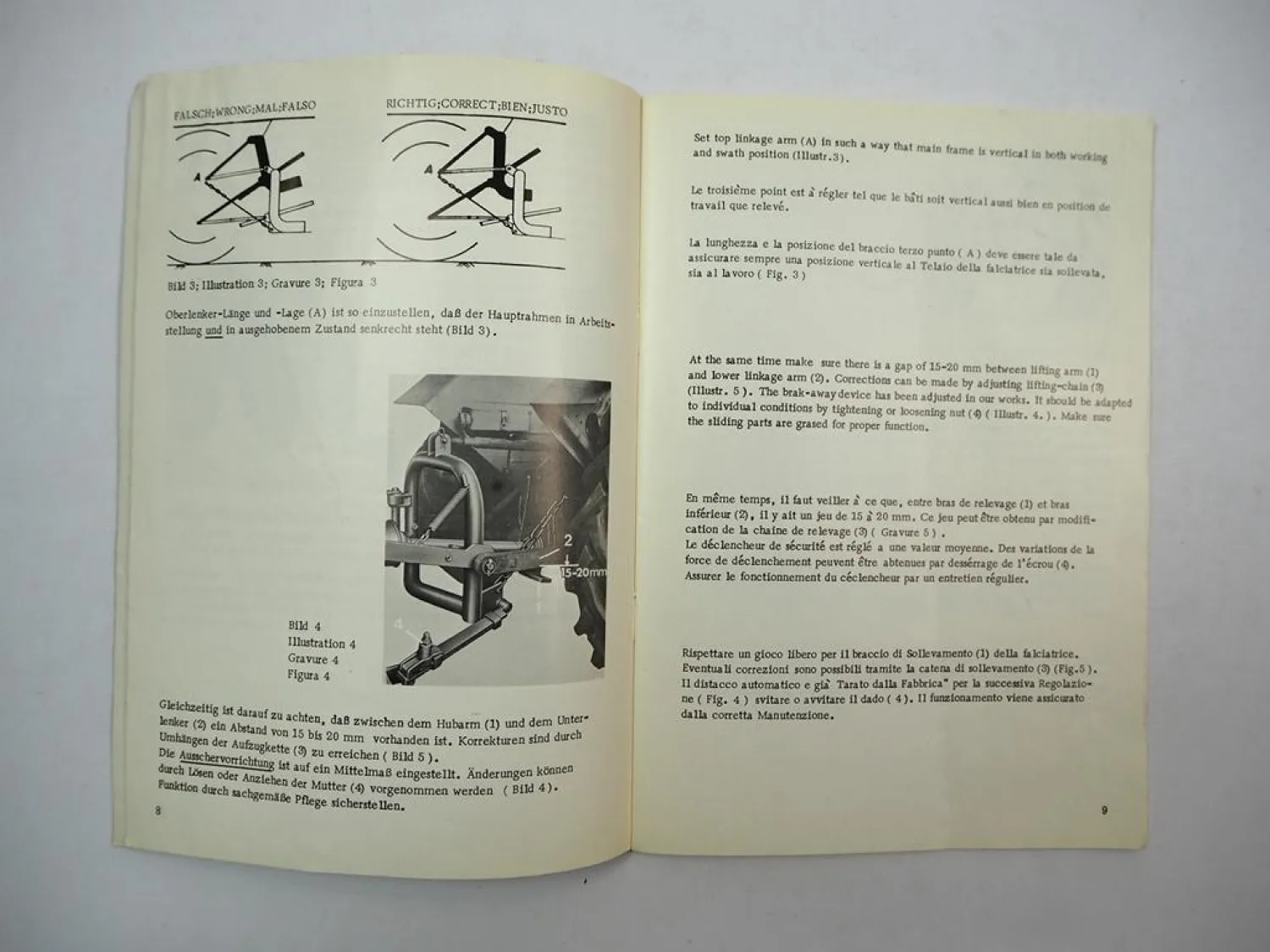 Rasspe RSH 650 660 Heckmähwerk Betriebsanleitung Ersatzteilliste 1976