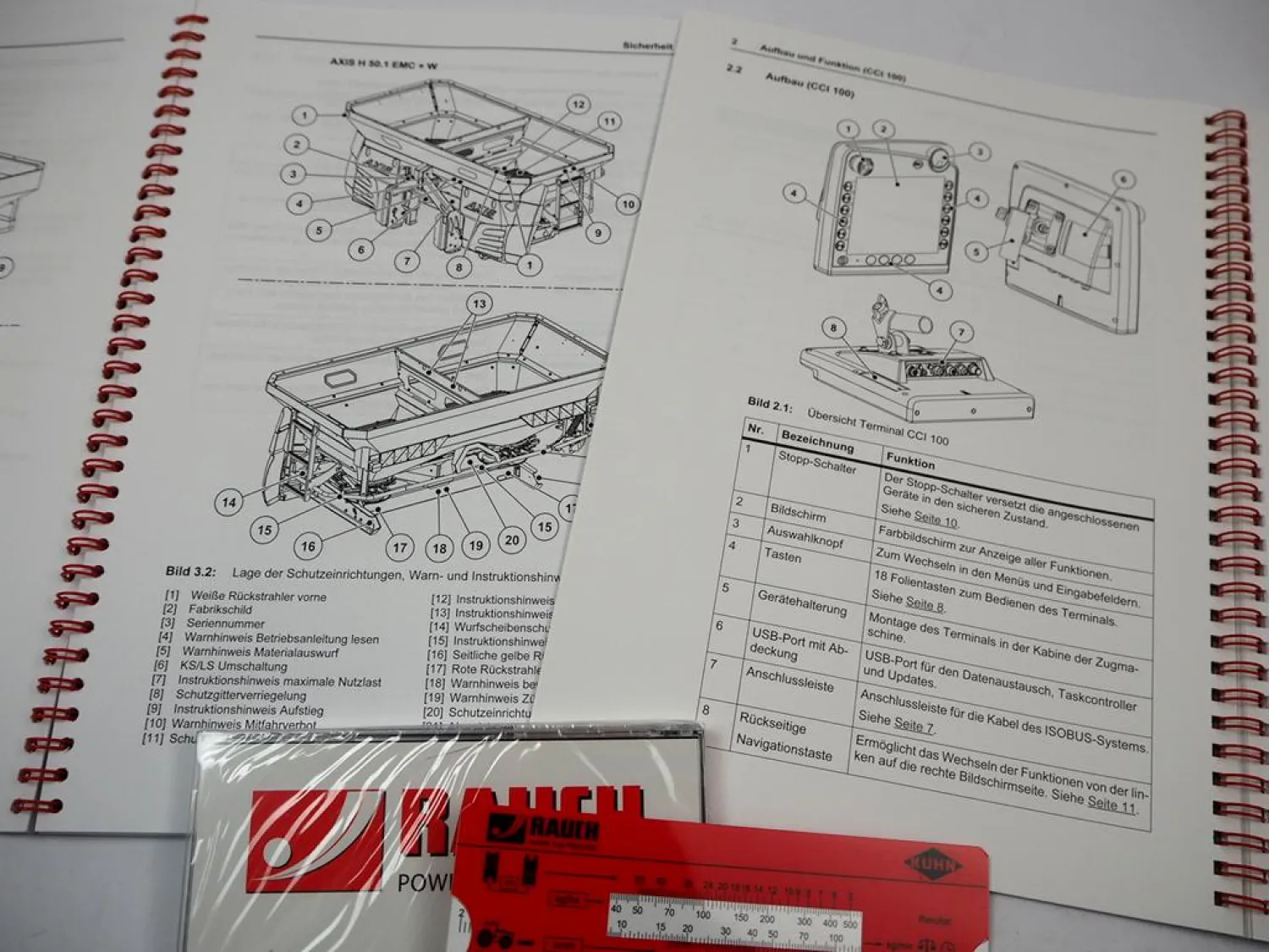 Rauch Axis-H 30.1 50.1 EMC+W Düngerstreuer Isobus Betriebsanleitung Streutabelle