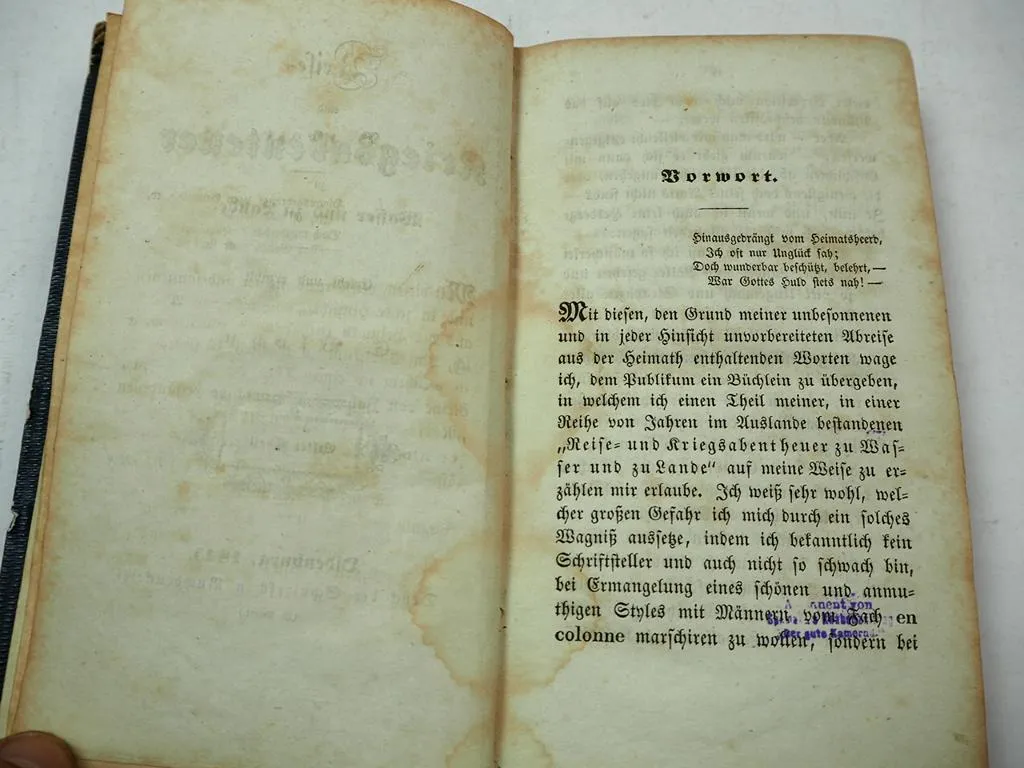 Reise und Kriegsabenteuer zu Wasser und zu Lande C. Blohm 1845 Schulze Olderburg