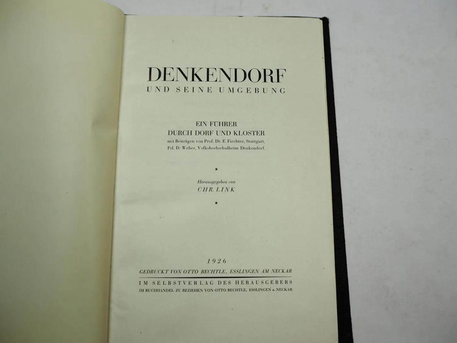 Reiseführer Denkendorf und seine Umgebung 1926 Esslingen Stuttgart